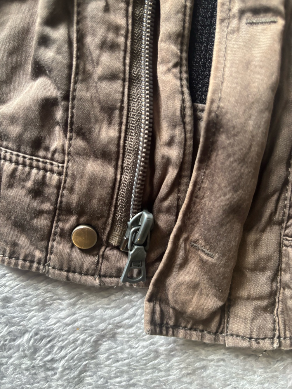 Elie Tahari‎ Brown Utility Jacket Military Safari Moto Minimalist - Picture 5 of 8